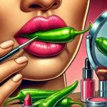 Home 47 Delhi Influencer Sparks Debate with Green Chilli ‘Lip Plumper’ Hack