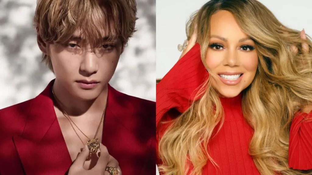 BTS Singer V Tops Billboard Chart with 'Winter Ahead,' Dethroning Mariah Carey 13 bts v maria carey 1733999878400